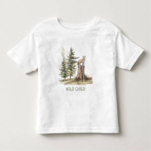 WiILD CHILD Forest Woodland Fox Baby Toddler Toddler T-shirt