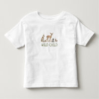 WiILD CHILD Woodland Animals Baby Toddler T-Shirt