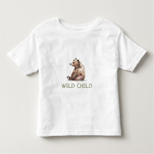WiILD CHILD Woodland Bear   Baby Toddler T-Shirt