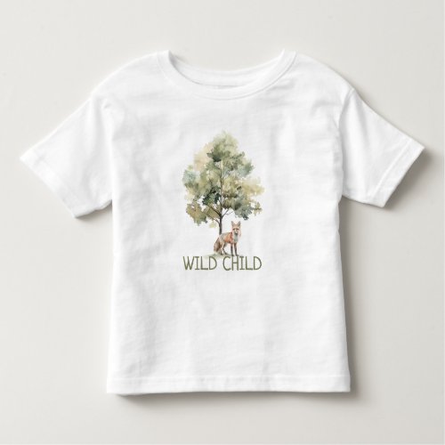 WiILD CHILD Woodland Fox Baby Toddler T_Shirt