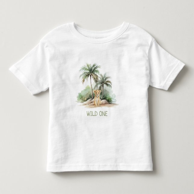 WiILD ONE Jungle Safari Lion Kids Toddler T-shirt (Front)