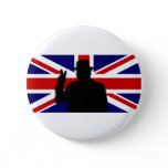 Wiinston Churchill British bulldog Pinback Button