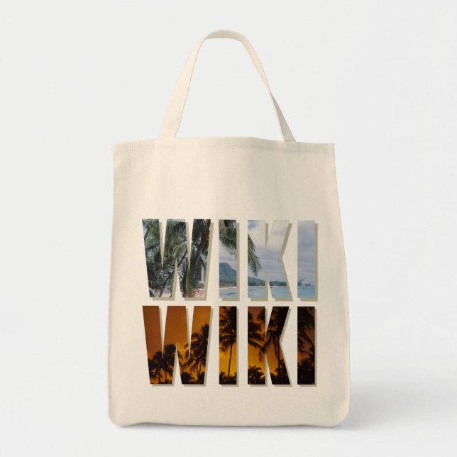 "Wiki-Wiki" (Hurry up!) Tote (Front)
