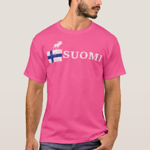 Wikstroem Finland Moose Flag Suomi Used Look T-Shirt