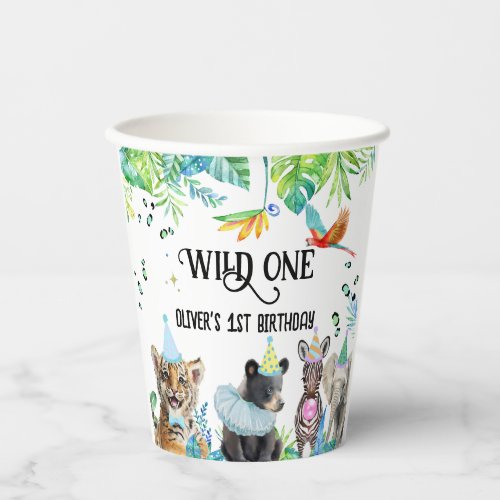 Wil Birthday Safari Animals Paper Cups