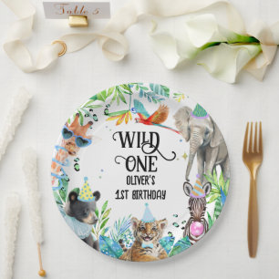 Wil Birthday Safari Animals Paper Plates