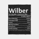 Wilber Nutrition Funny Birthday Personalized Name  Fleece Blanket