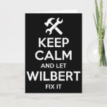 Wilbert Fix Quote Funny Birthday Personalized Name Card