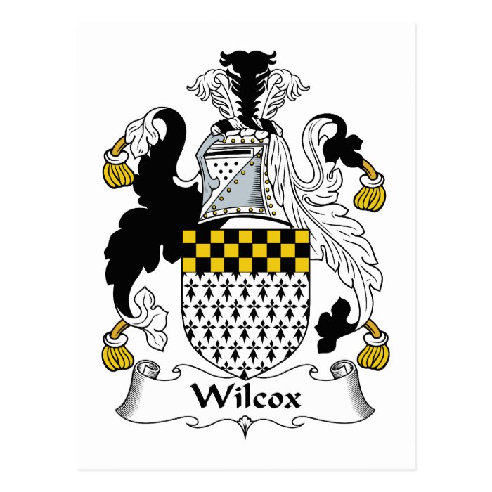 Wilcox Family Crest Postcards