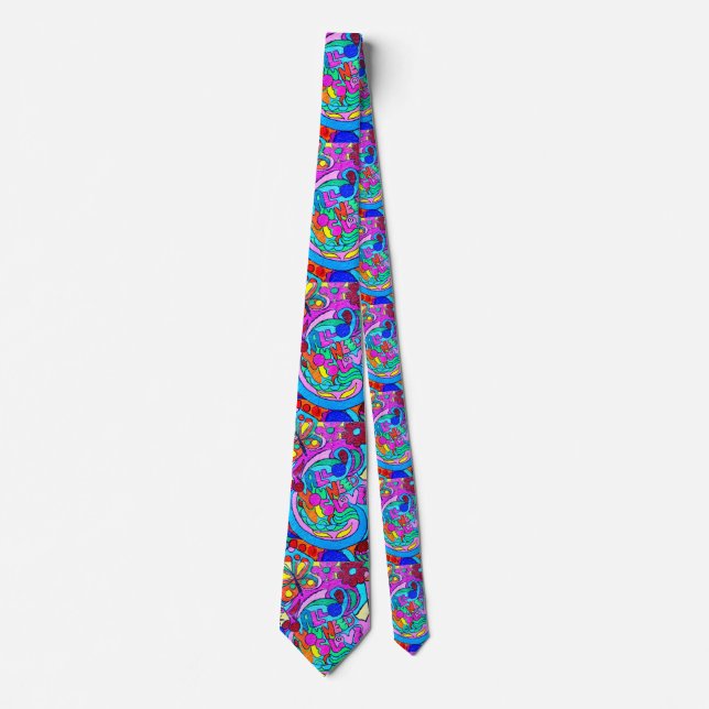 wild 70's love colors tie (Front)