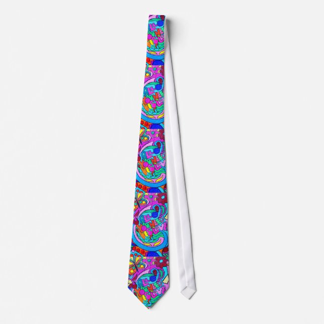wild 70's love colors tie (Front)