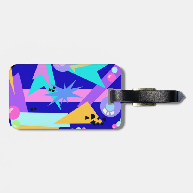 Wild 80's Pattern Suitcase Tag (Back Horizontal)