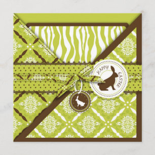 Wild About Bunnies Invitation Square