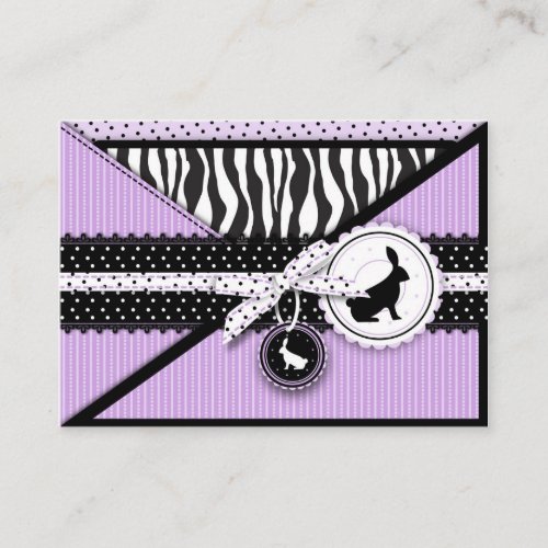 Wild About Bunnies Reminder Notecard Business Card Template