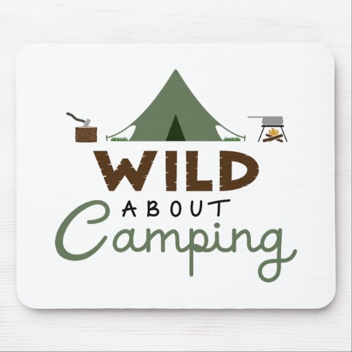Wild About Camping Design Mouse Pad