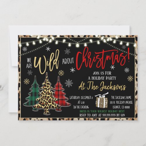 Wild About Christmas Party Invitation