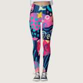 Bold Crazy Trendy Colorful Abstract Wild Chic Leggings