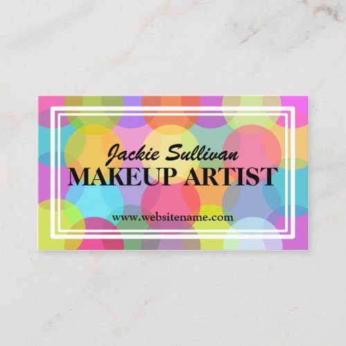 Wild About Color Makeup Artist Business Cards