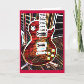 Wild About Electric Guitars Greeting Card by DesireeGriffiths at Zazzle