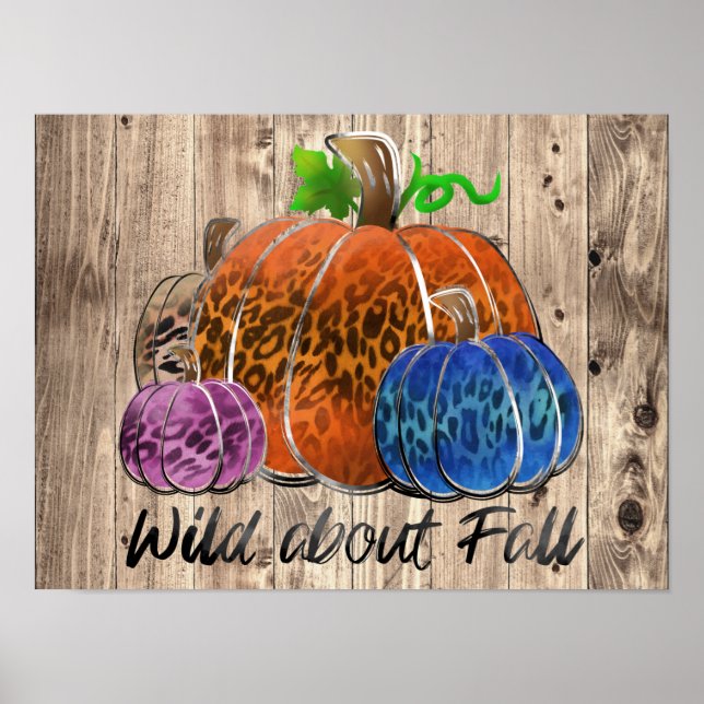Wild About Fall Leopard Print Pumpkins  (Front)