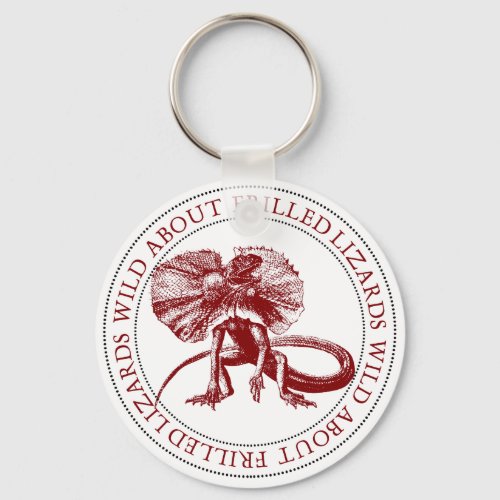 Wild About Frilled Lizards Keychain