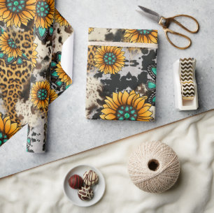 Wild About Gems And Sunflowers Wrapping Paper
