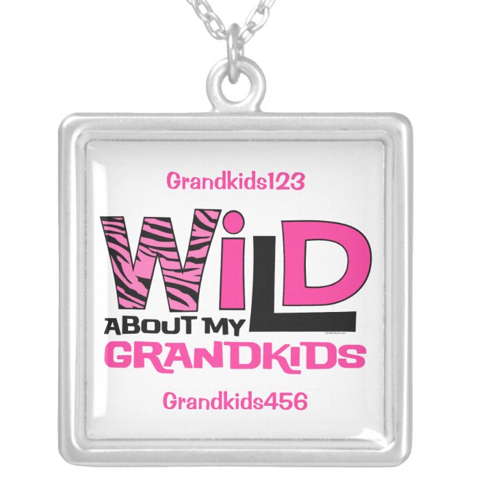 Wild About My Grandkids Personalized Necklace