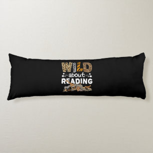 Wild About Reading Books And Bookworm Library Body Pillow