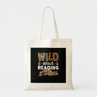 Wild About Reading Books And Bookworm Library Tote Bag