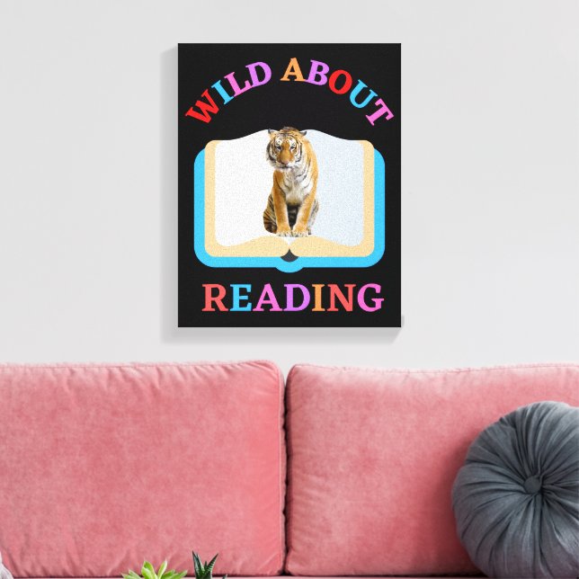 WILD ABOUT READING CANVAS PRINT (Insitu(LivingRoom))