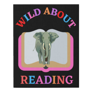 WILD ABOUT READING FAUX CANVAS PRINT