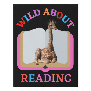 WILD ABOUT READING FAUX CANVAS PRINT