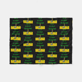 Wild ABOUT READING READING READER BOOKS LOVERS Fleece Blanket
