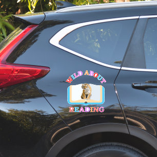 WILD ABOUT READING STICKER