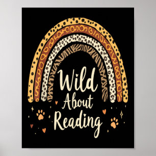 Wild About Reading - Teacher Back To School Rainbo Poster