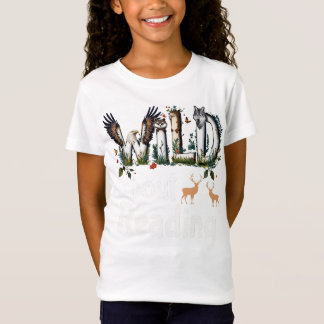Wild About Reading Zoo Animals Books Reader Lover T-Shirt