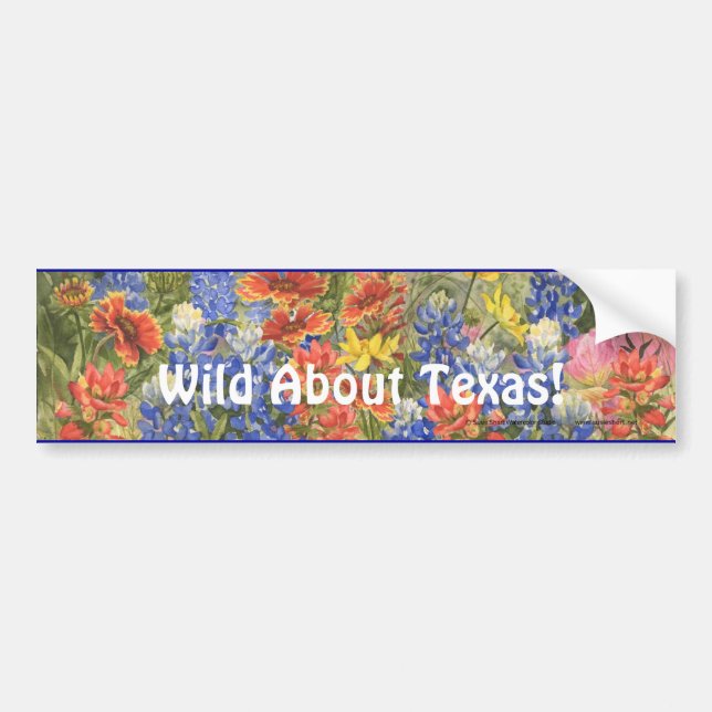 Wild About Texas! Bumper Sticker (Front)