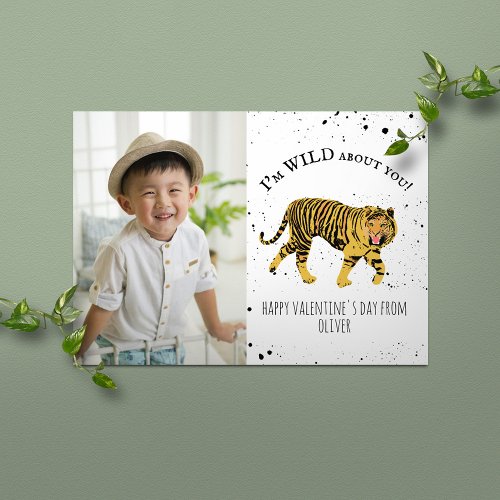 Wild About You Tiger Valentine Photo Card