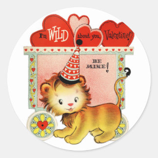Wild About You | Valentine | Round Stickers