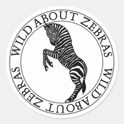 Wild About Zebras Stickers