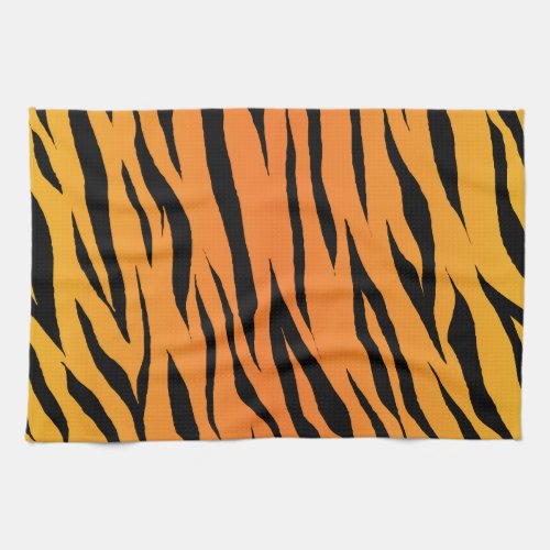 Wild Abstract elegant tiger stripes skin pattern Kitchen Towel