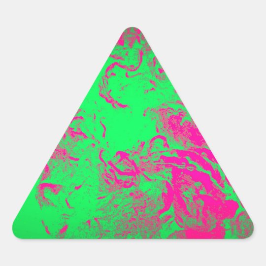wild_abstract_hot_pink_and_neon_green_design_triangle_sticker r52c326b0c81547e7a5439cc3249288b6_v9w05_8byvr_540
