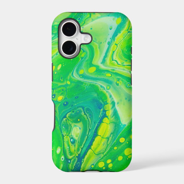 Wild Acrylic Fluid Art Abstract Iphone Case (Back)