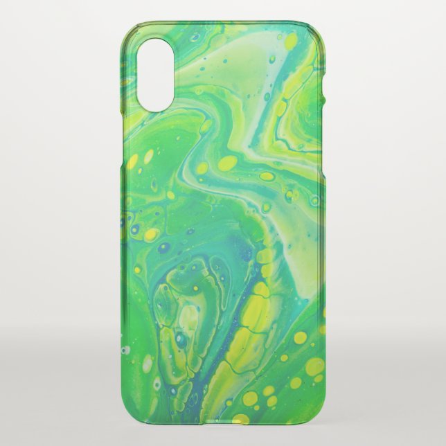 Wild Acrylic Fluid Art Abstract Uncommon iPhone Case (Back)