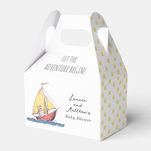 Wild Adventure Baby Shower Sailboat Favor Boxes