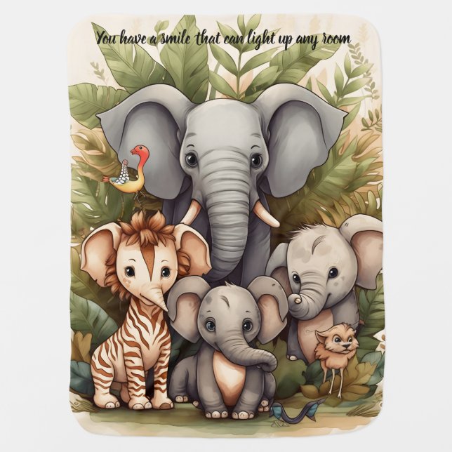 Wild Adventures Baby Blanket (Front)