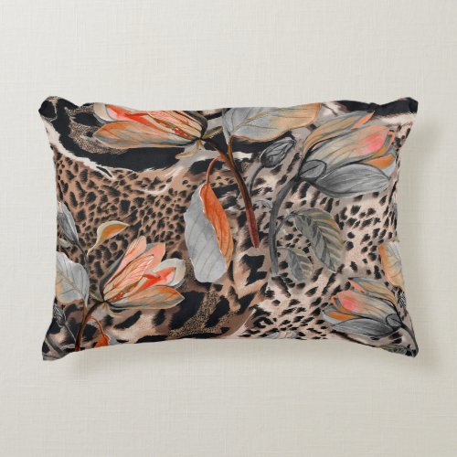 Wild African Animal Skin Pattern Accent Pillow