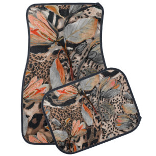 Wild African Animal Skin Pattern Car Floor Mat