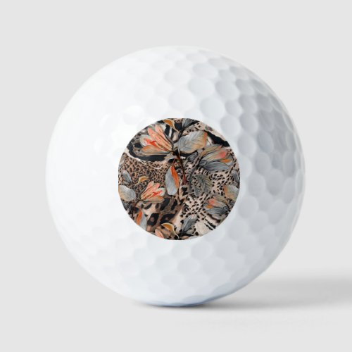 Wild African Animal Skin Pattern Golf Balls