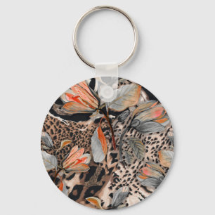 Wild African Animal Skin Pattern Keychain